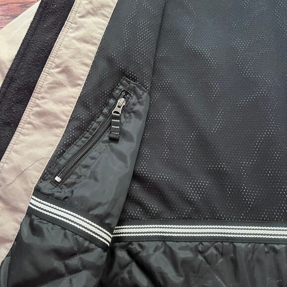 GAP Men’s Medium Padded Nylon Jacket Hooded Full Zip Taupe Outdoor Coat - Picture 9 of 11